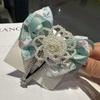 Horquilla de flores estilo coreano con lazo de princesa 2023, nueva horquilla con borde de perla, pequeña cinta de hadas, accesorios para el cabello al por mayor