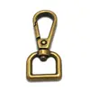 Hebilla de gancho de aleación de bronce al por mayor de fábrica hebilla de cola cuadrada de 4 puntos hebilla de correa de hombro diámetro interior 13 mm hebilla de perro de bronce verde
