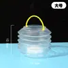 Cubo Plegable Transparente para Lavar Lápices Cubo de Pintura Plástico Telescópico para Lavar Lápices Pincel Pequeño Suministros de Arte para Caligrafía para Estudiantes