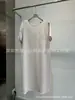 Nuevo Vestido de Acetato Verano 2025 Holgado Adelgazante Cuello Redondo Manga Corta Sencillo Falda Larga
