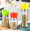 Oferta Especial Vidrio para Condimentos Cocina Molinillo Manual de Pimienta Molinillo de Acero Inoxidable Almacenamiento de Pimienta Botella para Condimentos Polvo
