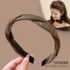 Faixa de Cabelo Retrô Xadrez Amarrada para Mulheres, Novo Estilo Outono/Inverno, Antiderrapante com Dentes, Para Uso Diário, Acessório de Cabelo Elegante e Versátil