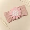 Accesorios para el cabello nuevos transfronterizos para niños Diadema de jacquard de nailon para bebé europea y americana Banda para el cabello con flor para fontanela de bebé Venta al por mayor