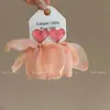 Estilo Vacaciones de Verano en la Costa Pendientes de Malla Rosa Dulce con Forma de Pétalo Temperamento Reductor de Rostro Redondo Pendientes de Flor de Amor para Mujer