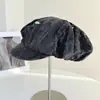 Gorra Plaid Lavada de Mezclilla Octagonal para Mujer, Sombrero de Tela con Protección Solar para Primavera y Verano, Gorra de Boina con Decoración de Lentejuelas, Sombrero de Moda, Tendencia