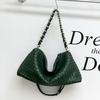 Bolsa Tecida de Couro Macio Bolsa Travesseiro Bolsa Tofu Grande Capacidade Bolsa de Axila Transversal de Ombro Único Bolsa para Deslocamento High-end Combina com Tudo
