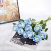 Rosas Similares de Veludo Exquisitas, Buquês de Casamento, Adereços para Fotografia de Casamento Dia dos Namorados Chinês, Ornamentos de Decoração para Casa, Flores Artificiais