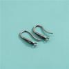 Plata Esterlina S925 Plata Tailandesa Retro Gancho para la Oreja Estilo Étnico Pendientes de Trébol de Cuatro Hojas de Flor Hoja Pequeña Accesorios Colgantes para la Oreja con Cuentas DIY