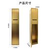 Estante de pared para baño con nicho de almacenamiento de tres capas integrado de acero inoxidable 304 transfronterizo