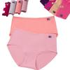 Ropa Interior Fuli Anillo para Mujer para Mujeres de Mediana Edad Simple Casual Algodón Puro Color Sólido Cintura Media Cómodos Transpirables Suaves para la Piel Calzoncillos