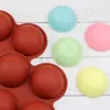 Ambos 4 moldes de silicona para pastel de semicírculo aún más grandes, molde DIY para jabón perfumado, molde redondo, molde para chocolate hecho a mano