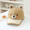 Chapéus para Passeio de Primavera para Meninos e Meninas, Bonés de Baseball em Formato de Animal, Toucas de Bebê Estilo Coreano com Acabamento na Borda e Color-Blocking, Atacado
