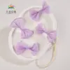 Horquilla para el pelo tejida a mano con lazo de malla de color suave de doble capa que combina con todo, accesorios para mujer DIY
