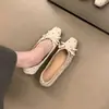 Zapatos sin cordones de estilo francés con estampado de lunares de onda suave y tacón oculto, Nuevo estilo de oficina Primavera 2026, Zapatos de mujer con estampado de leopardo