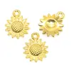 Acessórios para Joias DIY Transfronteiriços Atacado Pingente de Girassol Multicor Retrô Colar Pulseira Feitos à Mão Pingente de Liga