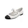 Versión de Piel de Vaca 2025 Principios de Primavera Nuevo Estilo Zapatos Planos Redondos Pequeños Fragantes con Lazo Zapatos de Ballet para Mujer Piel Genuina Mary Jane
