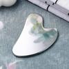 Placa rascadora de acero inoxidable en forma de corazón para raspar cara, ojos, belleza facial, herramienta metálica para tendones, cabeza de cuchillo para fascia del cuello