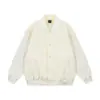 Jaqueta Baseball Bordada Estilo Retrô Americano Tendência Nacional para Homens e Mulheres, Versátil Estilo College Color-Blocking Jaqueta de Casal