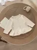 Abrigo para niñas de 1 a 3 años, Ropa infantil 100% algodón Clase A, Ropa nueva para bebé 2026, Vestido suéter de cuello redondo, Cárdigan para primavera y otoño
