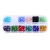Caja de 720 piezas de cuentas octogonales de cristal de 4 mm en 12 colores, accesorios para joyería hecha a mano DIY, venta caliente transfronteriza