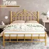 Cama de ferro espessada reforçada simples moderna cama princesa celebridade 1,8m cama de casal nórdica individual 1m cama de ferro