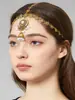 Ventas Directas de Fábrica de Accesorios para la Cabeza de Moda, Adornos Faciales Personalizados de Estilo Étnico Retro, Nueva Cadena para la Frente con Borlas de Estilo Exótico, Cadena para el Cabello
