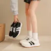 Zapatos Blancos Estilo Deportivo para Mujer 2025 Otoño Nuevo Estilo Coreano Punta Redonda con Cordones Combinación de Colores Moda Estudiante Casual Zapatos Forrest Gump