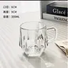 Copo de Bebida de Sala de Estar Doméstico de Alta Gama Estilo Ins Feminino para Leite Xícara de Café Copo de Vidro Liuliangjiao de Alto Valor com Alça