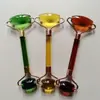 Masajeador de Jade Palo de Masaje Cristal Rosa Jade Rodillo de Doble Cabezal Lifting y Adelgazamiento Facial Especial para Salón de Belleza Tabla Raspadora