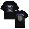 Camiseta de Manga Corta Estampada Transfronteriza Verano Estilo Americano Holgada Cuello Redondo
