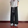 Pantalonas Casuais de Barra Reta com Design Patchwork Tie-Dye Estilo Streetwear Americano Novo para Primavera/Outono para Homens e Mulheres