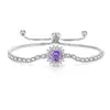 Pulsera de Girasol con Piedras Preciosas de Colores de Venta Caliente en Tiktok con Diamante de Alto Carbono Ultra Brillante Corte Rosa Joyería, Dropshipping Transfronterizo Transmitido en Vivo