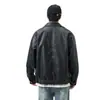 Chaqueta de Cuero para Hombre Estilo Retro Americano Holgada Versátil Nueva Primavera y Otoño