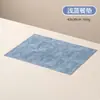 Mantel individual de cuero estilo japonés para mesa de comedor transfronterizo, mantel impermeable y resistente al calor para el hogar, mantel para cuencos y platos, mantel de comedor occidental de lujo ligero para hotel