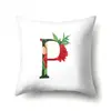 Funda de almohada de poliéster estampado de flor acuarela decoración de coche 26 letras inglesas funda de cojín para el hogar QTB14
