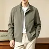 Chaqueta de otoño para hombre transfronteriza, color liso, estilo old money, nueva chaqueta ejecutiva versátil con cuello alto para otoño