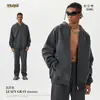 Conjunto unisex de sudadera con capucha y pantalones de chándal, forrado de forro polar, grueso, para otoño e invierno, marca de tendencia estilo americano, adecuado para adolescentes, con cremallera