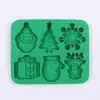 Formas de Bolo Múltiplas Meia de Natal Árvore Boneco de Neve Formas de Silicone Bolo Pudim Chocolate Sobremesa Formas