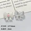 Estilo Nuevo de Primavera Esmalte Lazo Colgante Gatito Versión Coreana Accesorios para Collar Pulsera Pendientes DIY