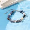 Europa y Estados Unidos transfronterizos súper ventas pulsera de viento marino concha de color collar hecho a mano pulsera pulsera de grava natural al por mayor