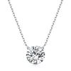 Collar Colgante de Cadena Larga Estilo Coreano En Stock Versátil Transfronterizo Simple Moda Plata S925 Moissanita Estilo Yis Verano para Mujeres