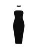 2025 Nuevo Verano Vestido de Vendaje de Tubo Top Negro de Alta Gama para Mujer Sencillo Banquete Vestidos de Dama