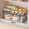 Estante de almacenamiento en capas dentro del gabinete de la cocina, estante de almacenamiento para ollas, utensilios y vajilla, estante multifuncional para tazones, platos y cubiertos