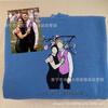 Europa e Estados Unidos uma camisa de foto bordada de melhor amigo feita sob medida presente figura diária ao ar livre coletes de outono e inverno