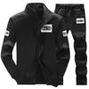 Conjunto de chándal deportivo de gimnasio para hombre, chándal elástico, traje deportivo para hombre