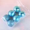 Bola de luz navideña bola de luz brillante galvanizada bola brillante mate polvo colgante para árbol de Navidad corona bola decorativa de ratán 6cm bola de color