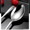 Talheres de Aço Inoxidável 1010 Doméstico Hotel Estilo Ocidental Comida Ocidental Garfo de Bife Conjunto de Colheres Colher de Sorvete Fabricante Colher de Sopa