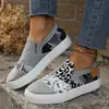 Zapatos de Plataforma de Suela Gruesa con Bloques de Color Casuales de Otoño con Estampado de Serpiente Transfronterizos Europeos y Americanos Nuevos de Comercio Exterior Zapatos para Mujer Venta al por Mayor Tallas Grandes