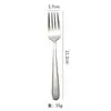 Juego de Cubiertos de Acero Inoxidable 304 Estilo Occidental para Mesa, Cuchillo, Tenedor y Cuchara, Cuchillo para Steak y Pastel de Restaurante, Tenedor para Fruta, Cuchara para Café, Cuchara para Postre de Hotel