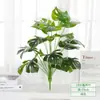 18 Plantas VerdesPlantas Verdes Artificiales Césped Artificial Plantas Decorativas Plantas Artificiales de Interior en Maceta Sala de Estar Bonsái de Plástico